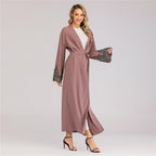 Rhinestones Embroidered Cardigan Dress