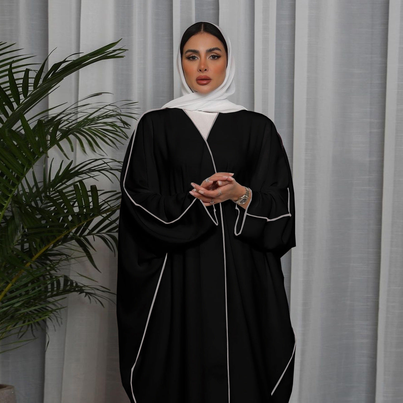 Splicing Stitching Simple Abaya