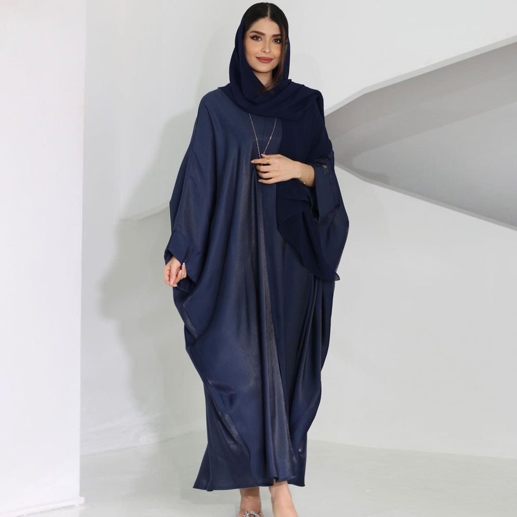 Sparkling Silk Bat Sleeves Abaya
