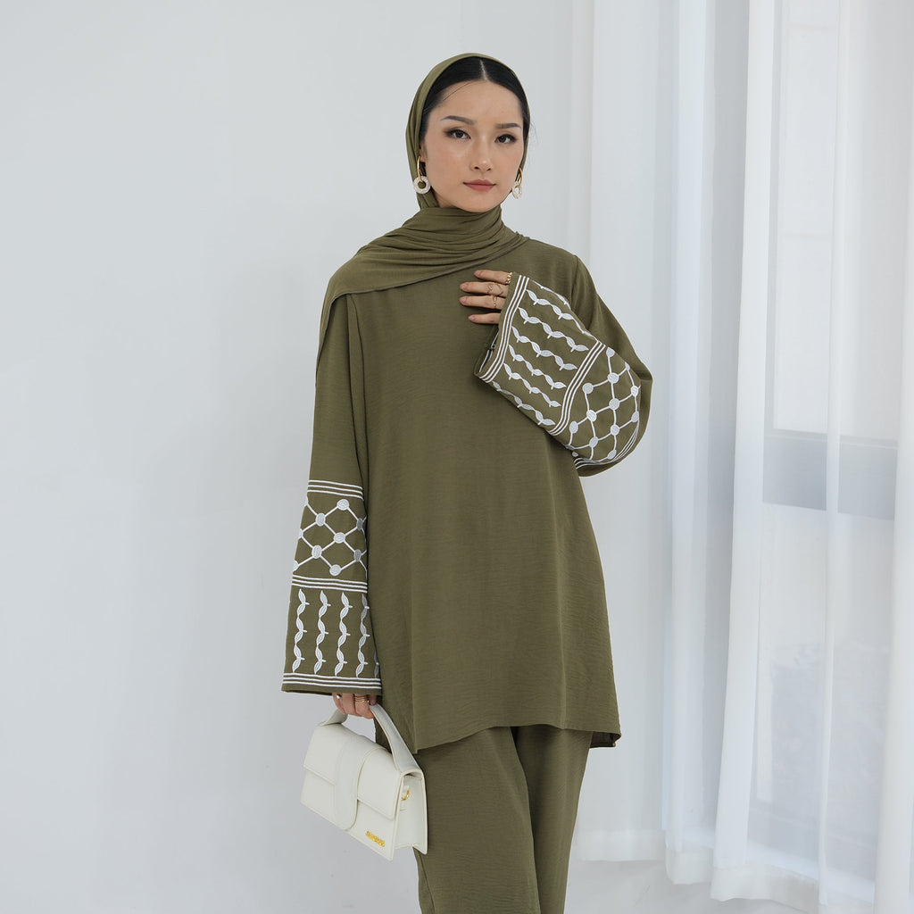 2 قطعة جلابة عيد رمضان تناسب العباءة