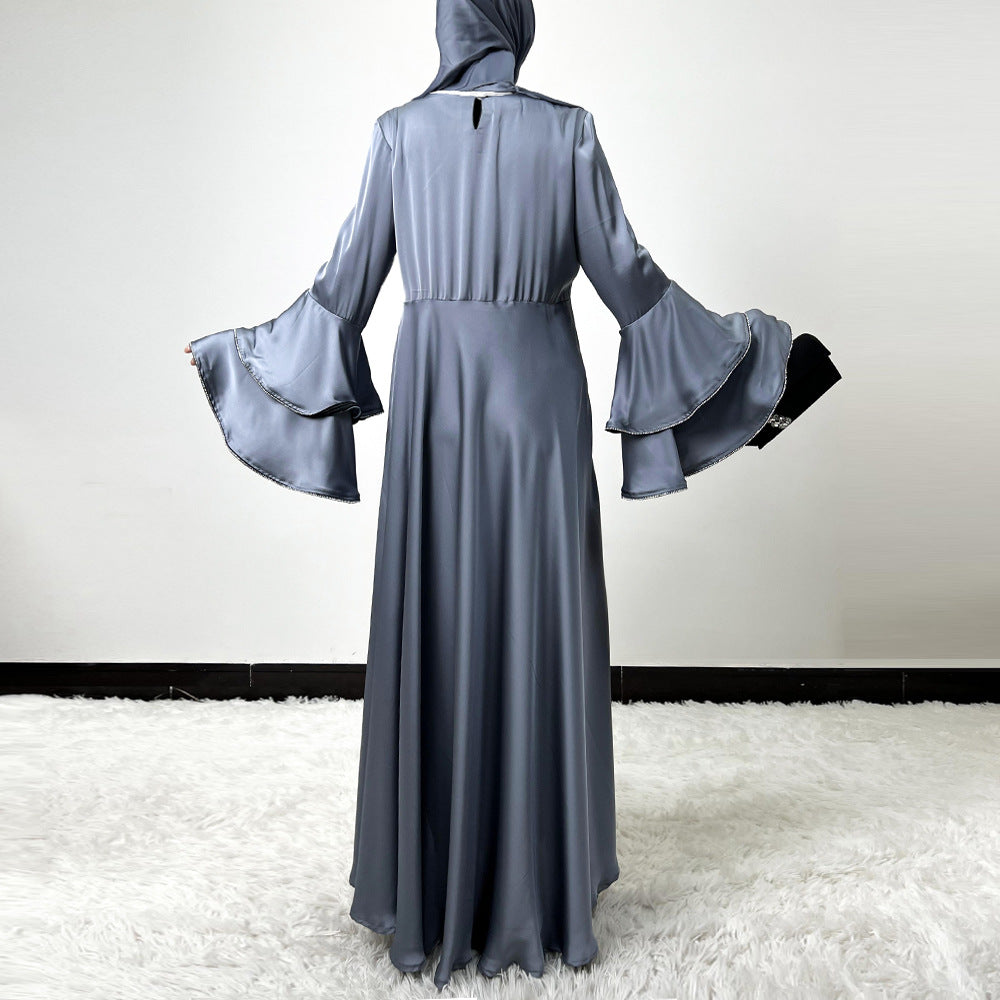 Elegant Modest Ruffled Abayas with Hijab