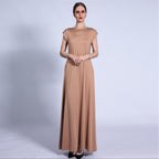 Solid Color Base Sleeveless Long Dress