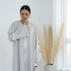 Bowknot Sleeve Muslim Open Abaya