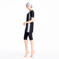 Color-blocking Stripes 3PCS Swimwear Burkini