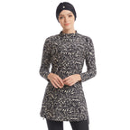 Trendy Muslim Long Sleeve Printed Swimsuit