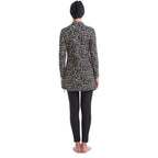 Trendy Muslim Long Sleeve Printed Swimsuit