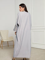Embroidery Casual Open Kimono Abaya Moroccan