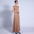 Solid Color Base Sleeveless Long Dress
