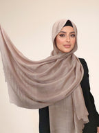 Imitation Cotton & Linen Color Woven Plaid Hijab