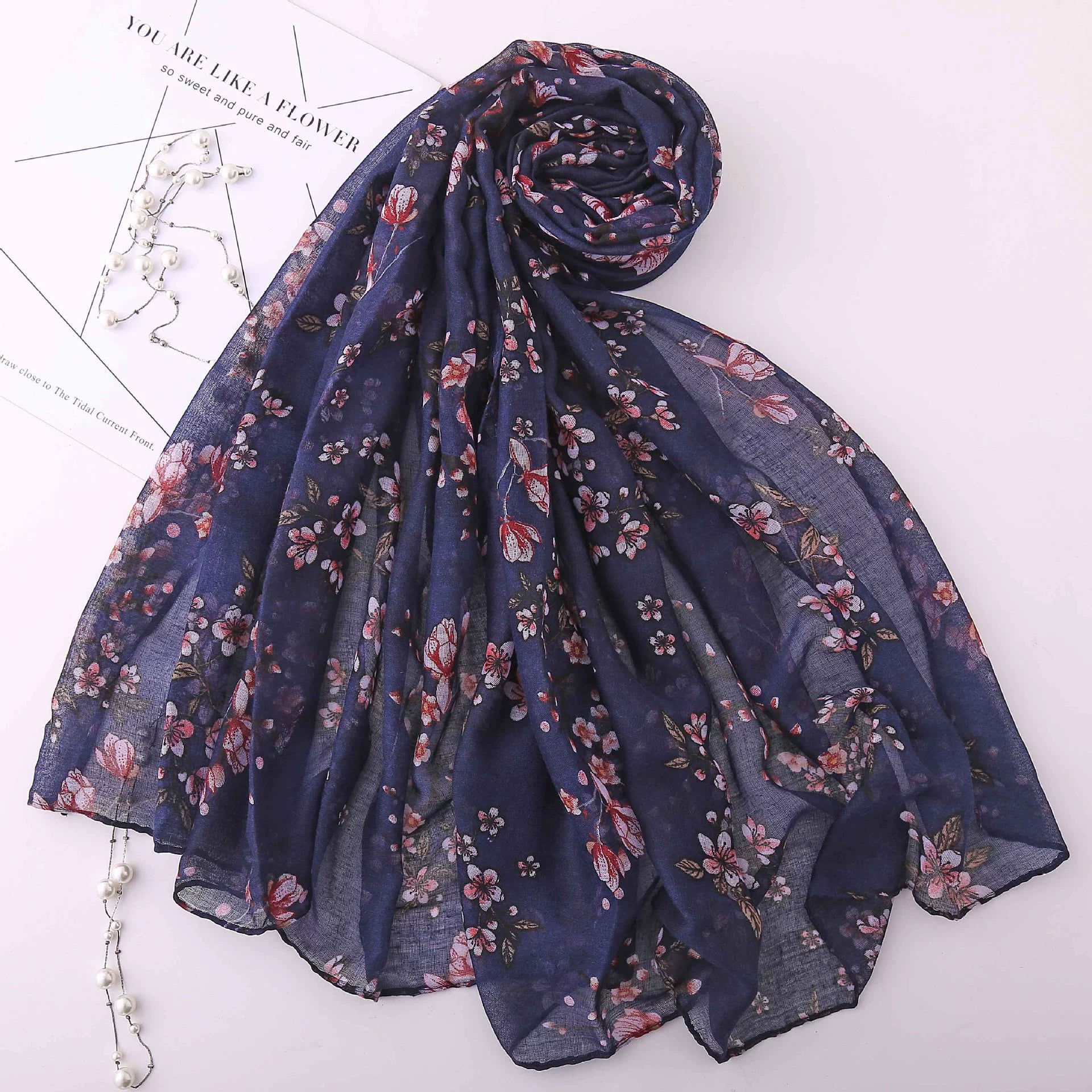 Flower Printed Hijab
