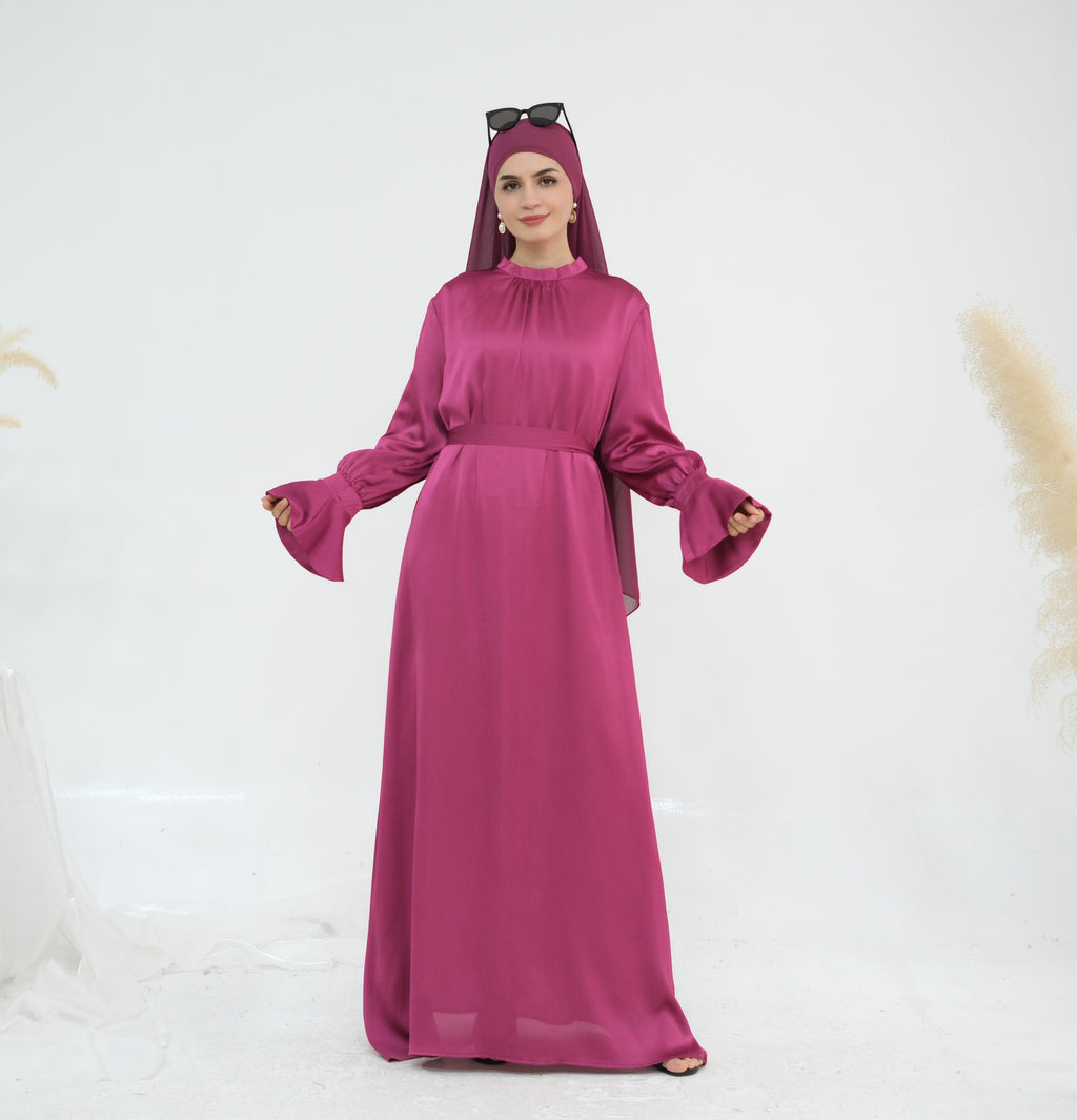 Elegant Satin with Chain Dress