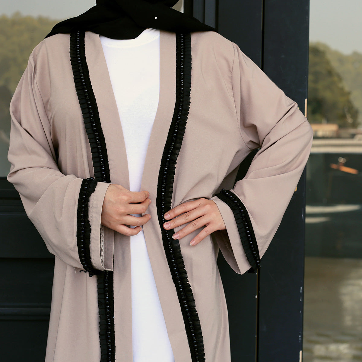 Elegant Cardigan Robe Abayas