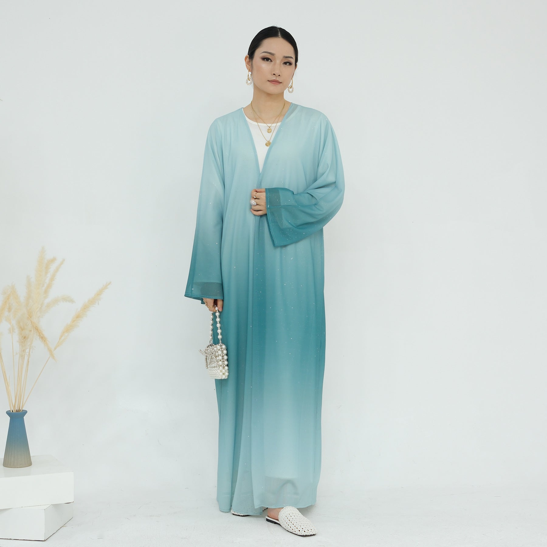Flowing light Dream Open Abaya
