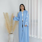 Bowknot Sleeve Muslim Open Abaya