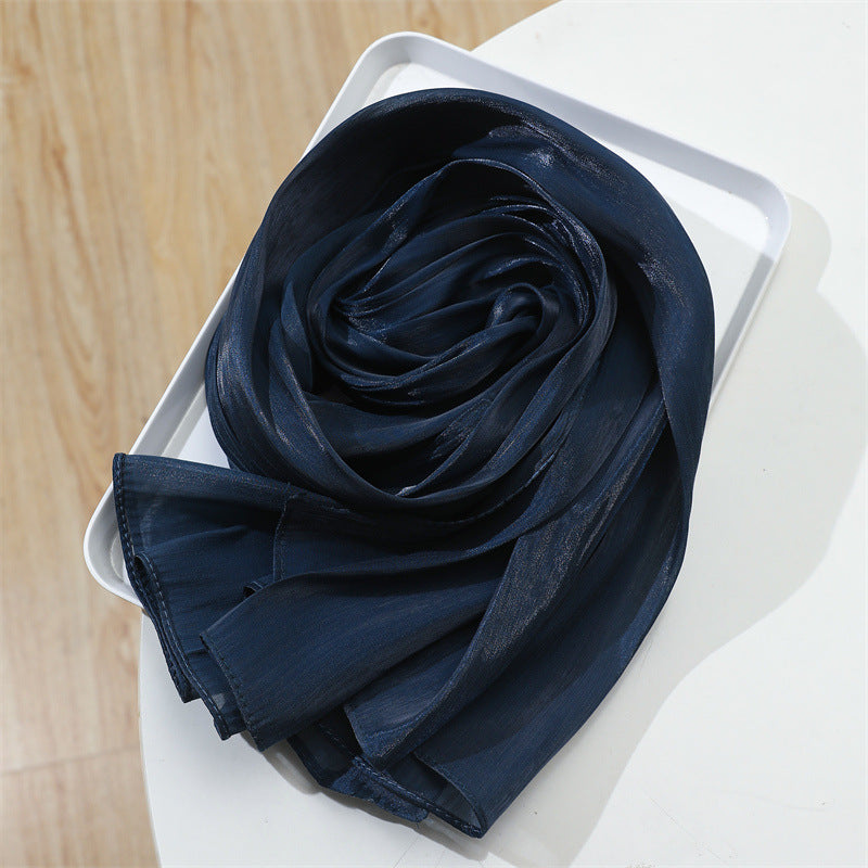 حجاب محبوك من القطن الصلب المطوي