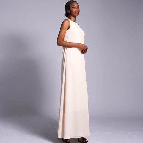 Double Layered Chiffon Sleeveless Dress