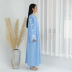 Bowknot Sleeve Muslim Open Abaya