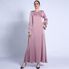 Fish Tail Three-layer Sleeve Bright Dress