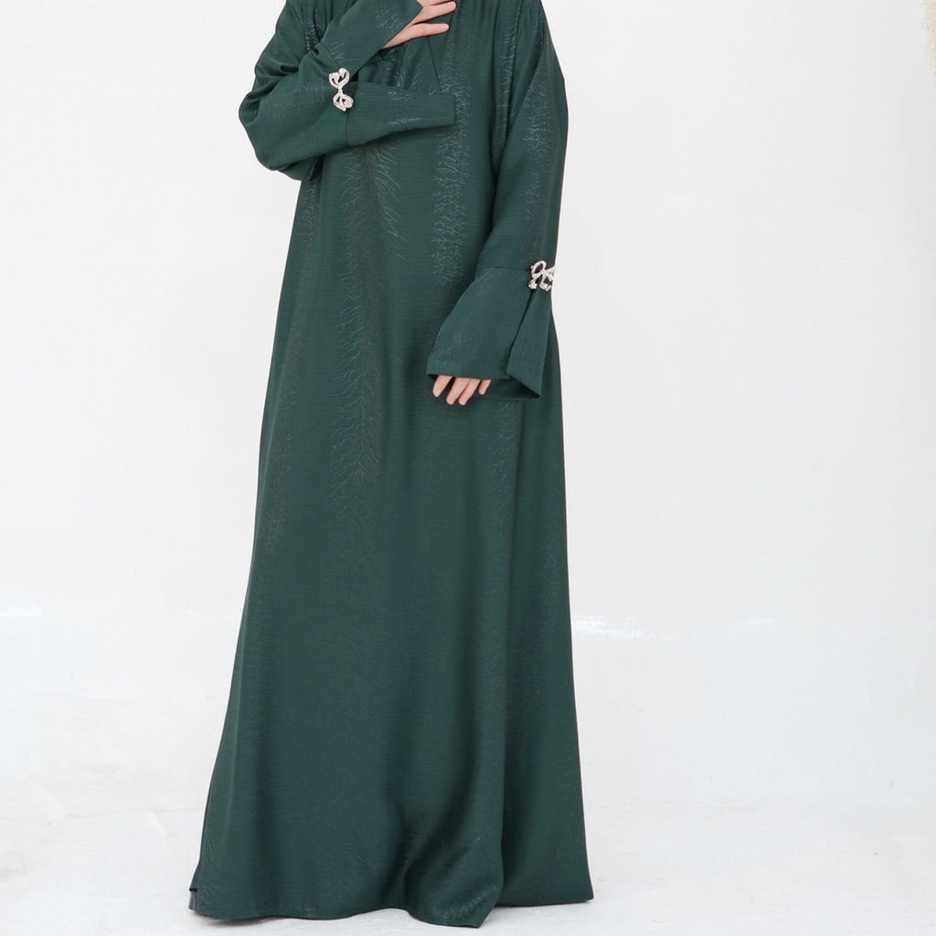 Fashion Jacquard Bow Dress with Hijab