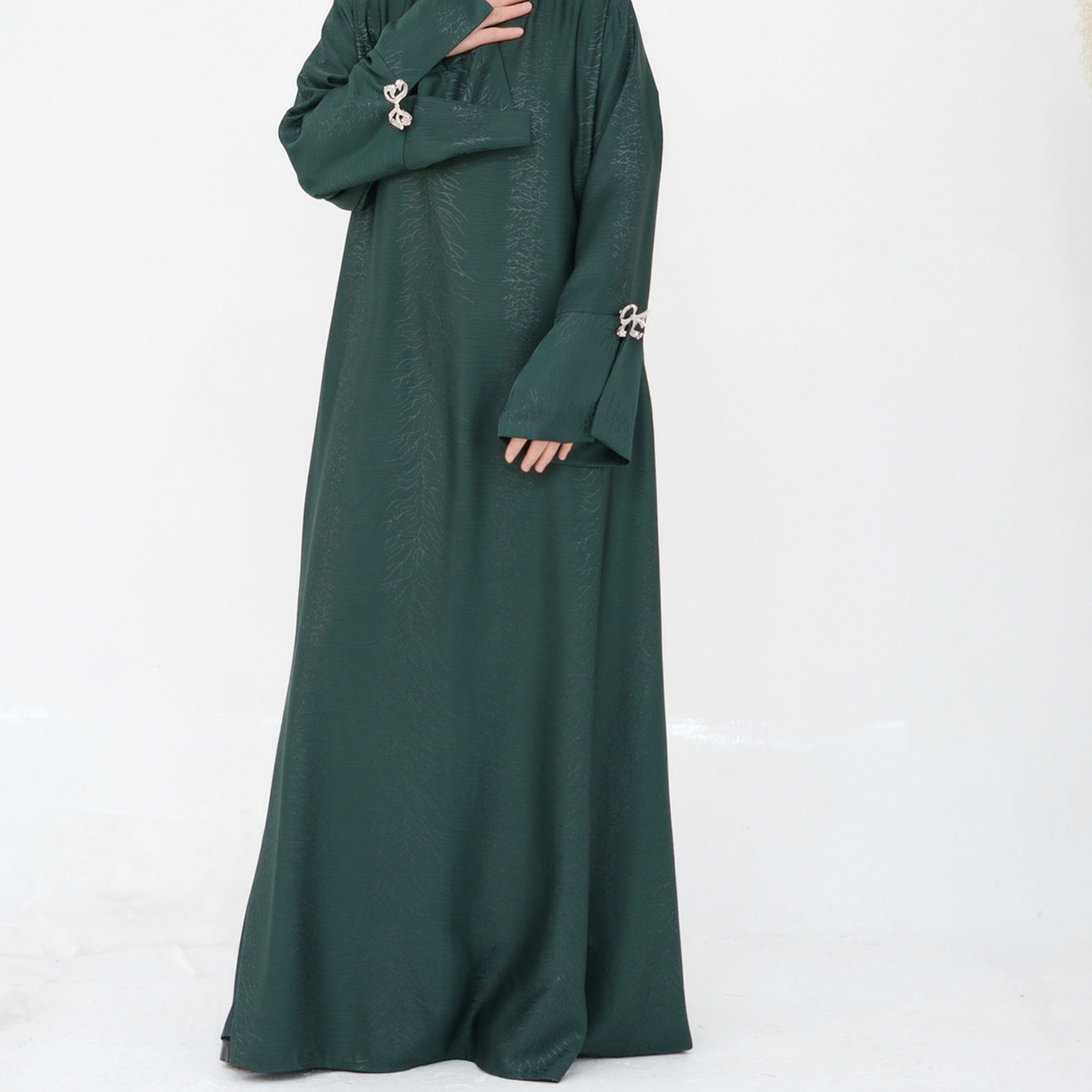 Fashion Jacquard Bow Dress with Hijab