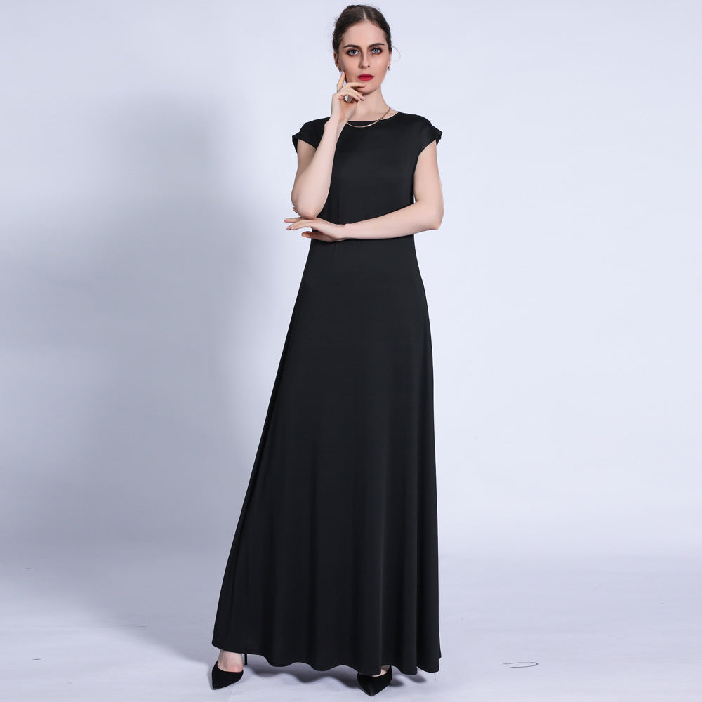 Solid Color Base Sleeveless Long Dress