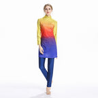 Colorful Patterns 3PCS Swimwear Burkini