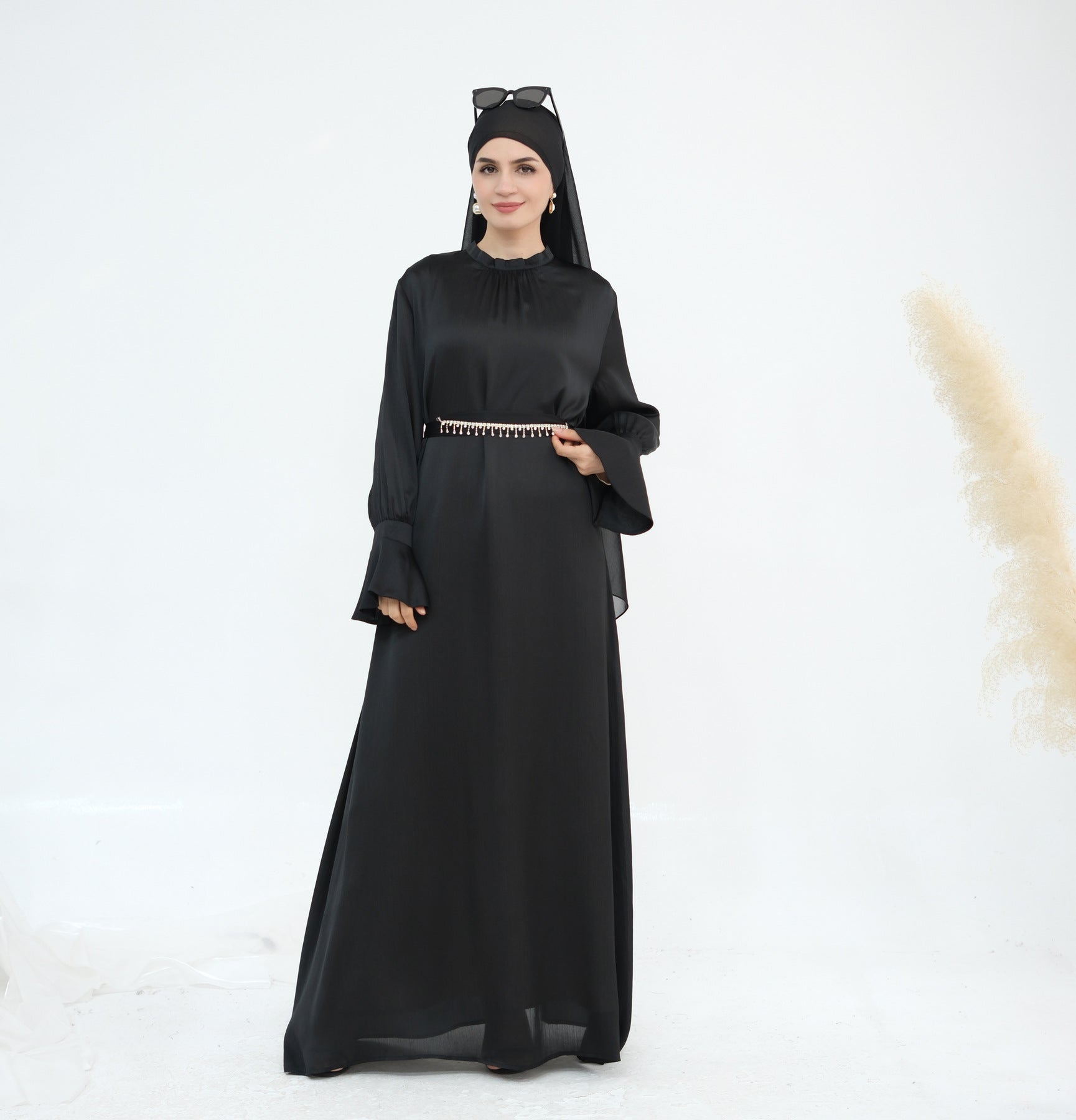 Elegant Satin with Chain Dress