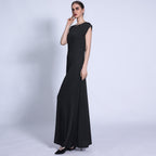 Solid Color Base Sleeveless Long Dress