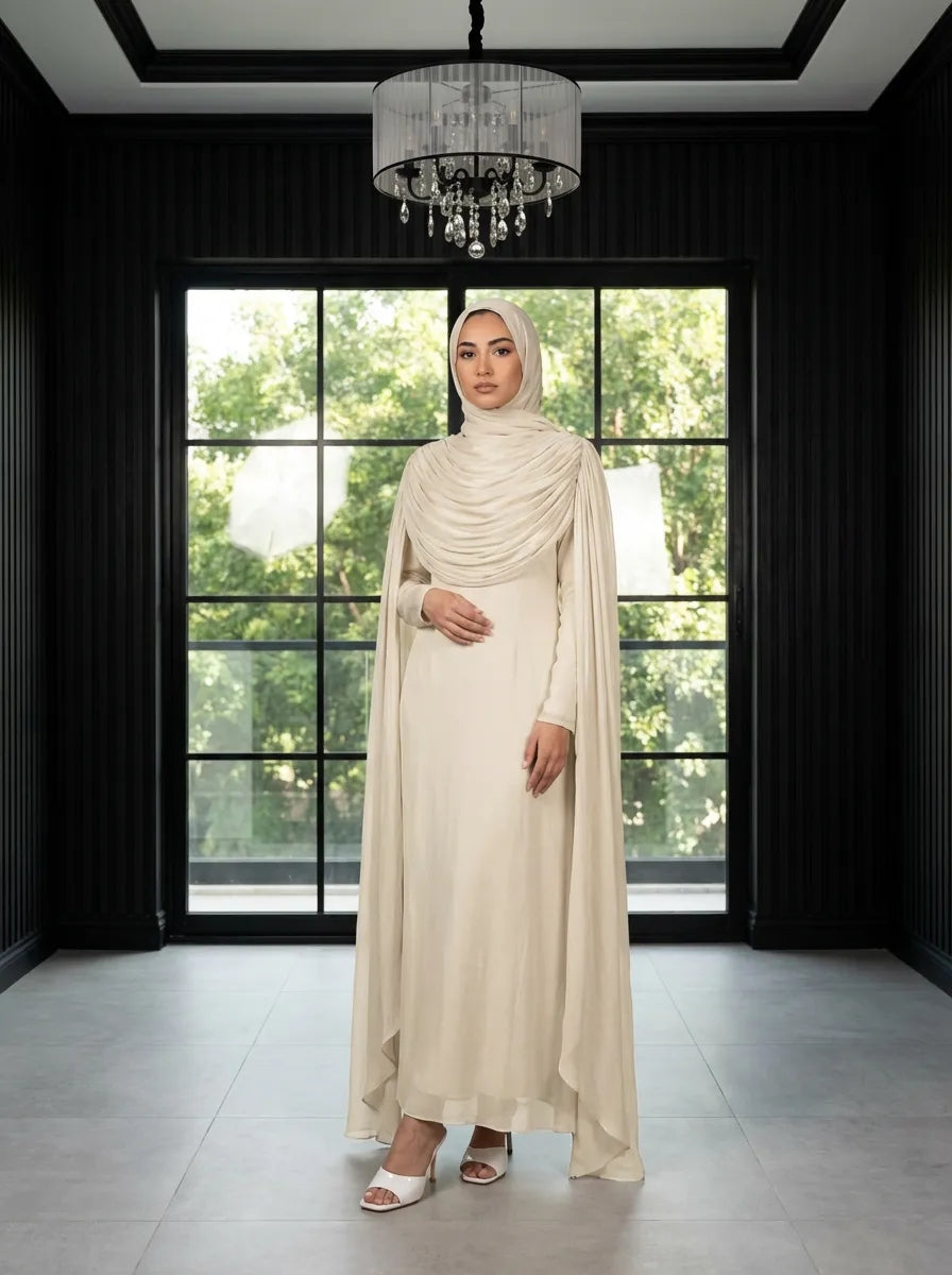 Elegant and Feminine Light Luxury Dress Abaya Pink / L Elegant and Feminine Light Luxury Dress Abaya Pink / L