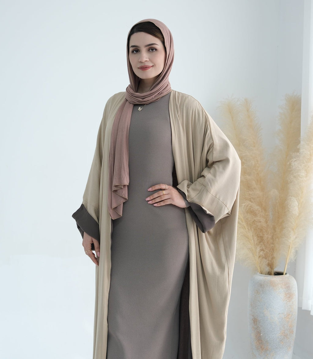 Double Sided Wearable Elegant Cardigan Abaya