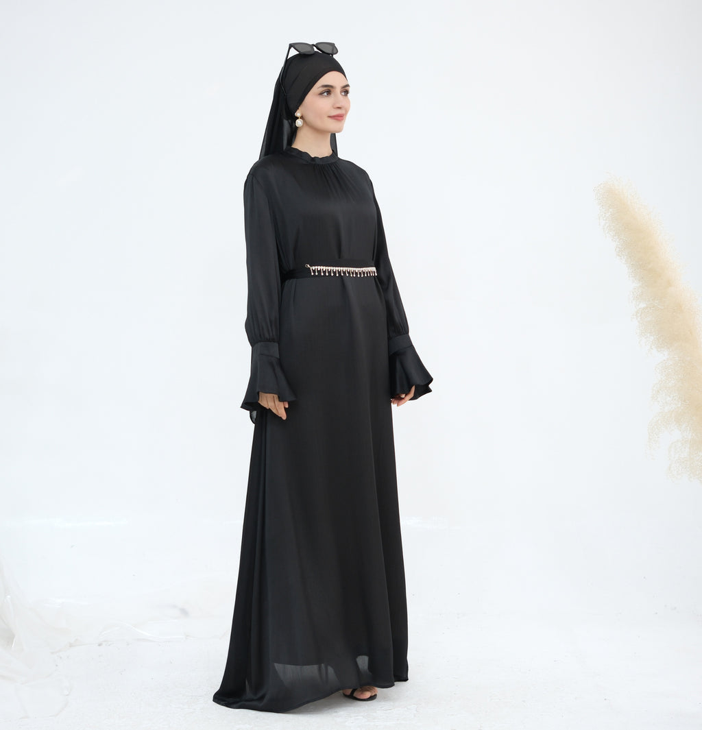 Elegant Satin with Chain Dress