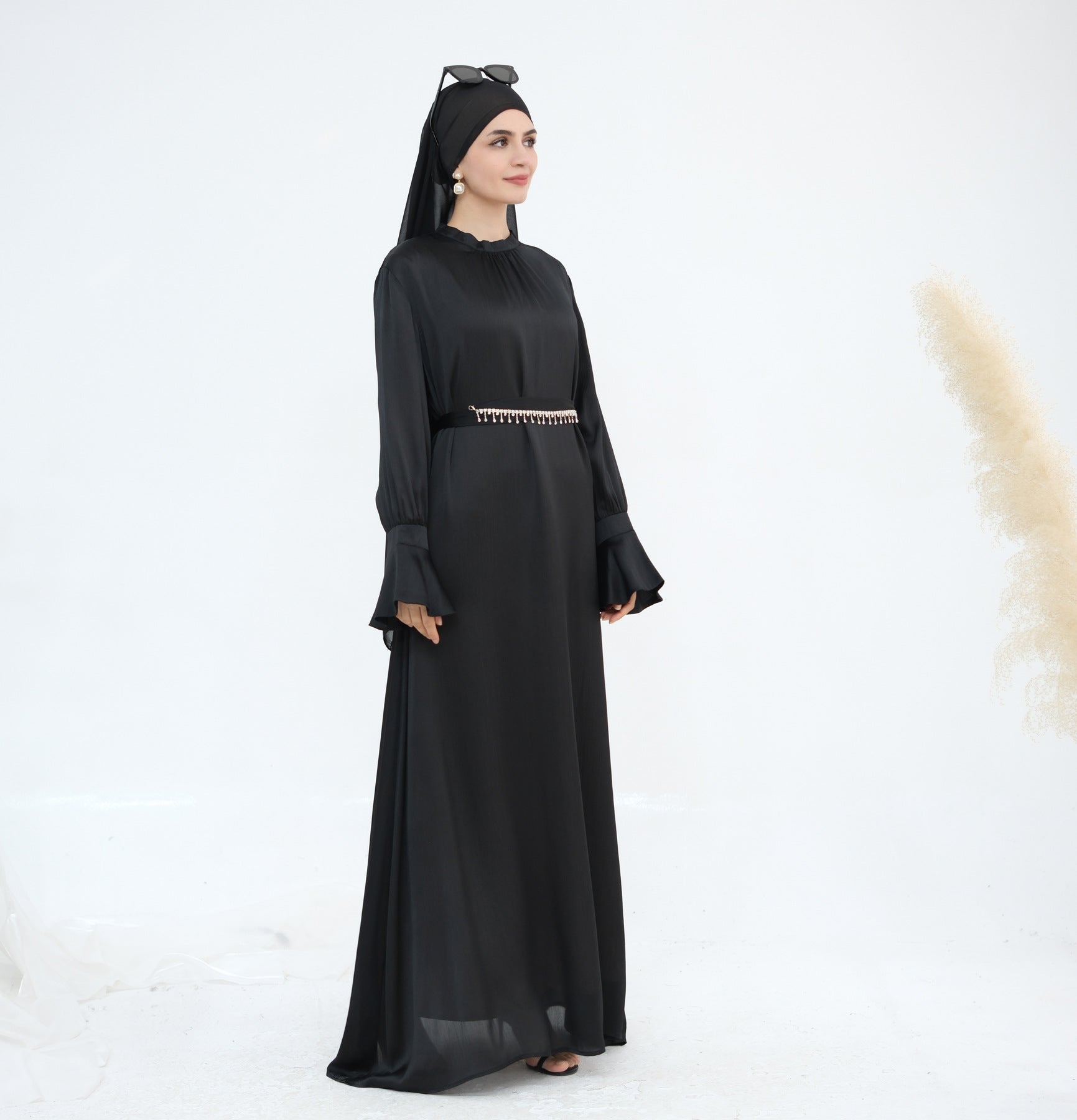 Elegant Satin with Chain Dress