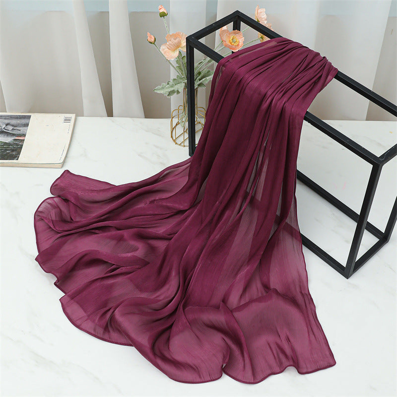 حجاب محبوك من القطن الصلب المطوي