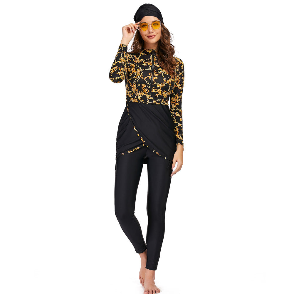 Muslim Long Sleeve 3-Piece Swimsuit Set