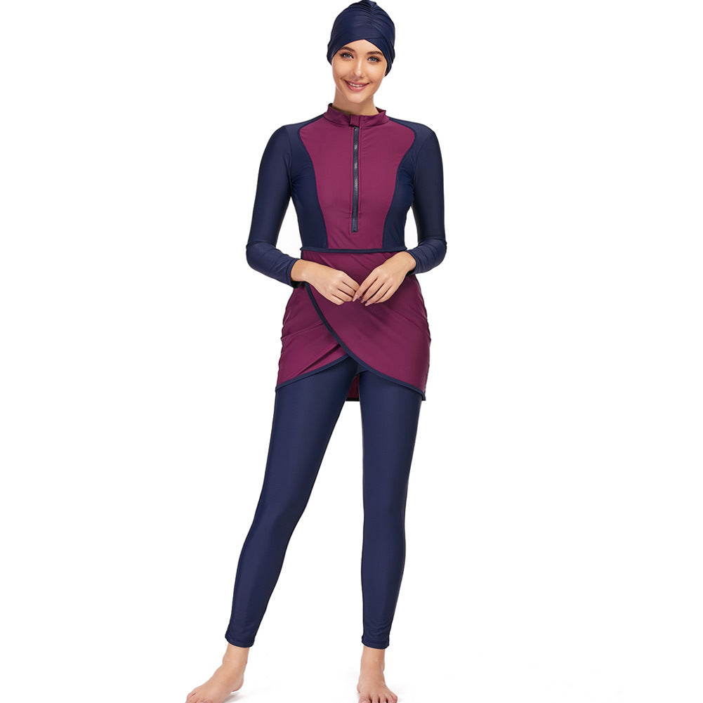 Muslim Long Sleeve 3-Piece Swimsuit Set