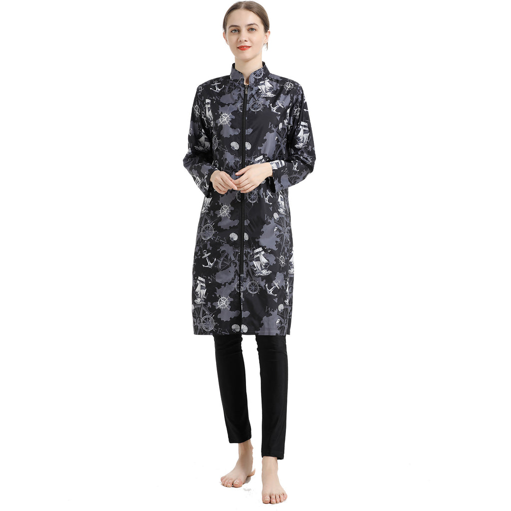 Print 3PCS Swimwear Burkini