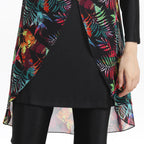 Colorful Broken Flowers 3PCS Sports Swimwear Burkini