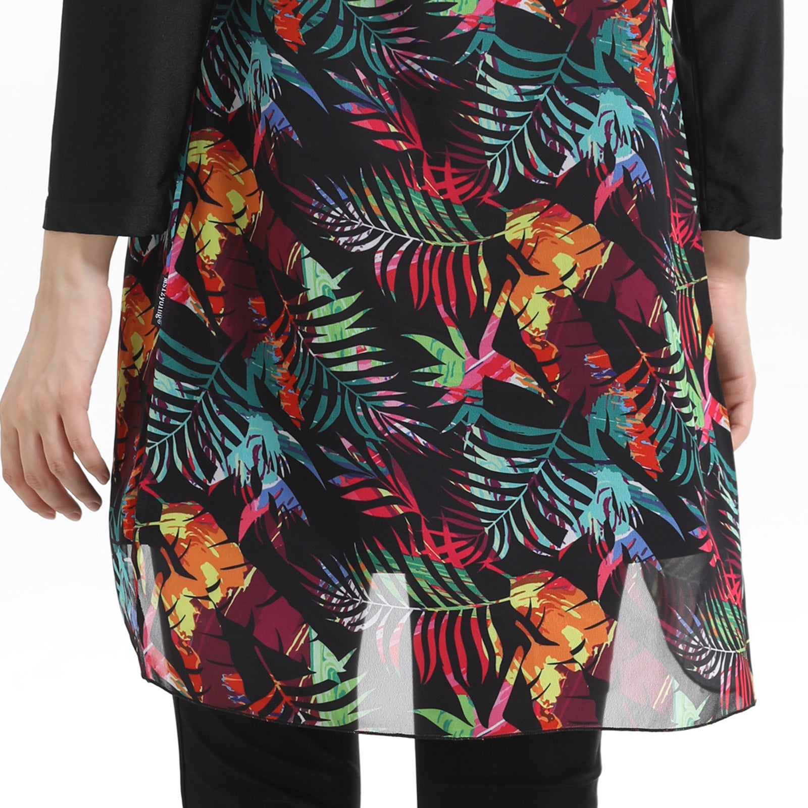 Colorful Broken Flowers 3PCS Sports Swimwear Burkini