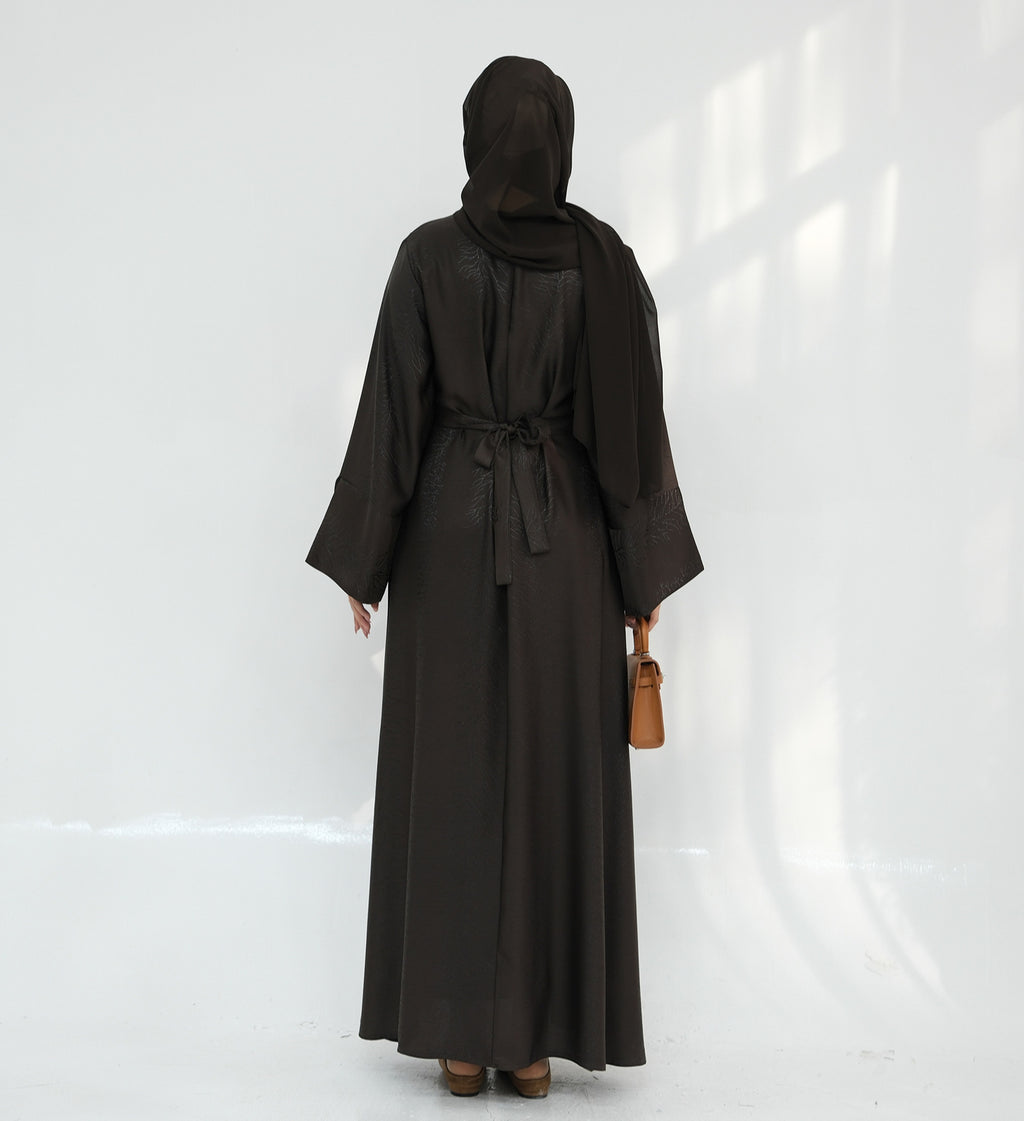 Fashion Jacquard Bow Dress with Hijab