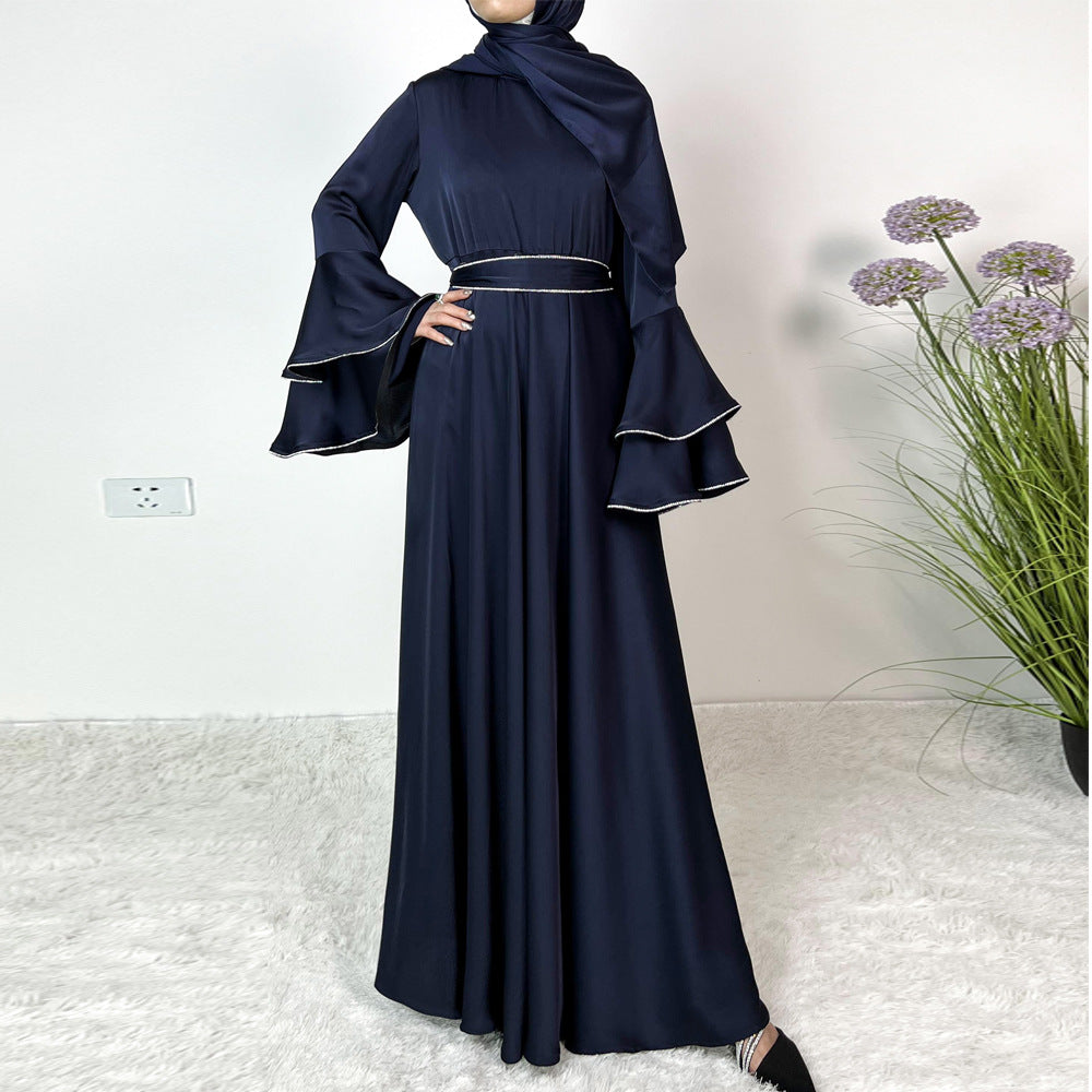 Elegant Modest Ruffled Abayas with Hijab