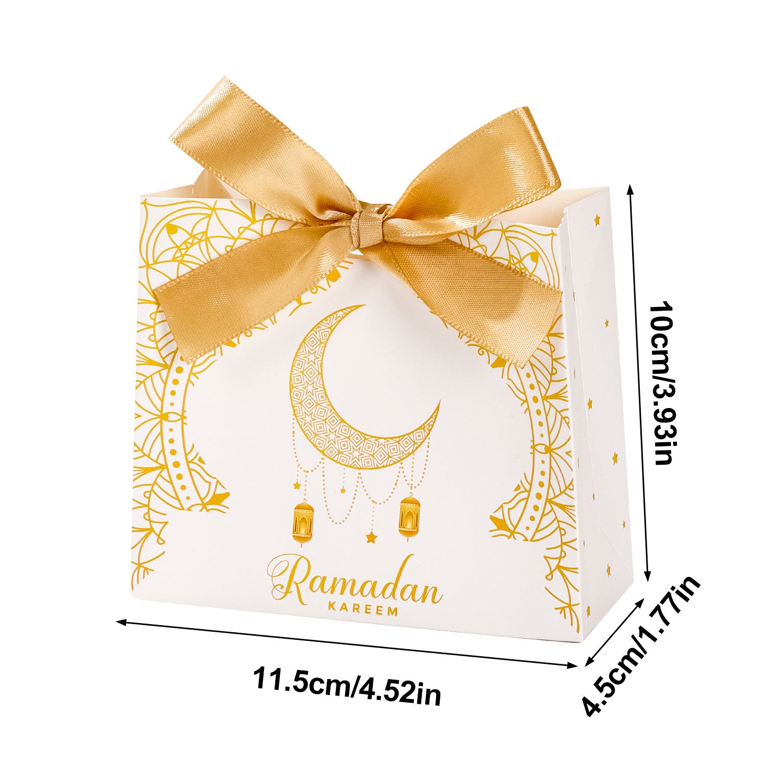 Ramadan Bow Gift Box 10 Pcs Moon