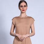 Solid Color Base Sleeveless Long Dress