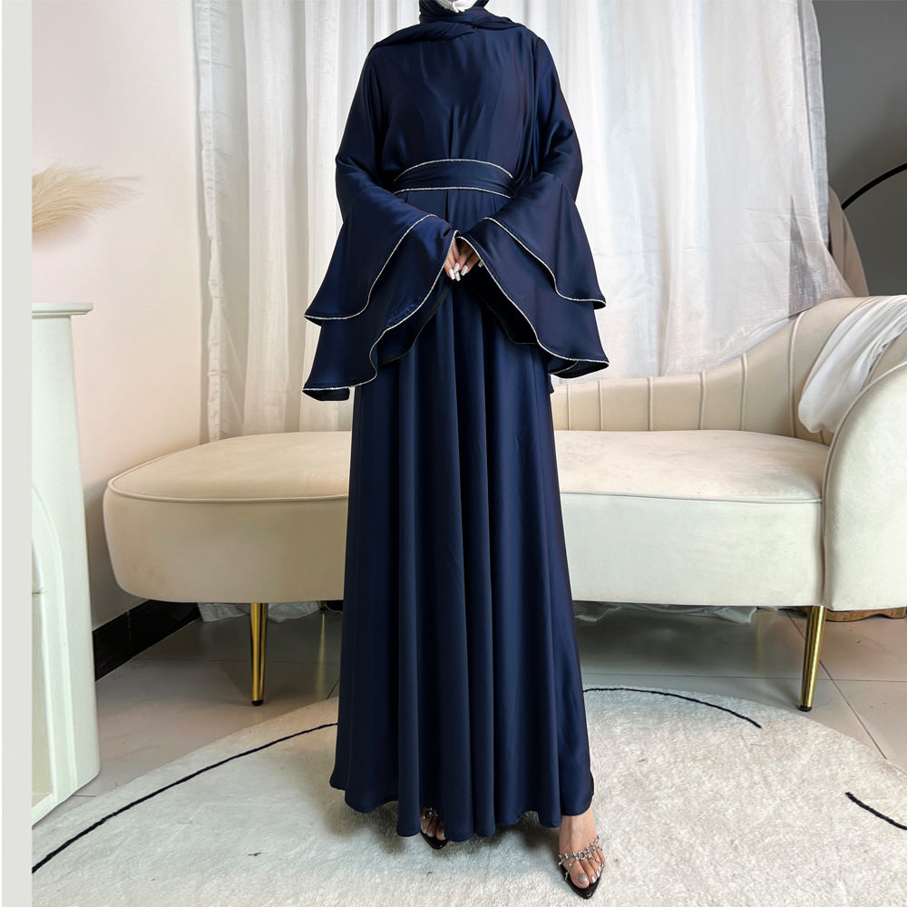 Elegant Modest Ruffled Abayas with Hijab