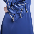 Fish Tail Three-layer Sleeve Bright Dress