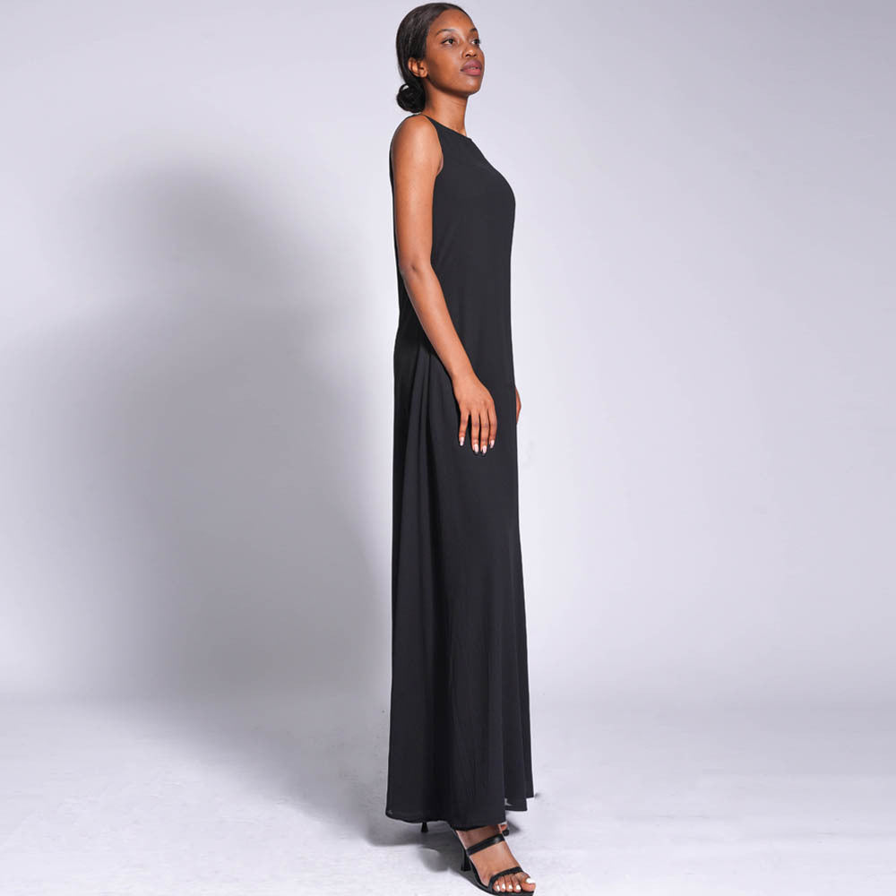 Double Layered Chiffon Sleeveless Dress