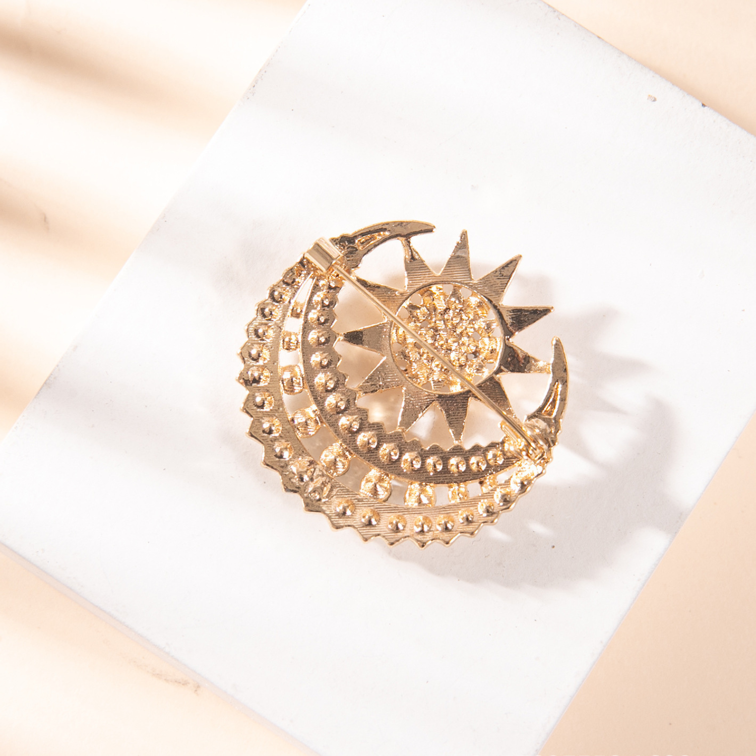 Star and Moon Brooch