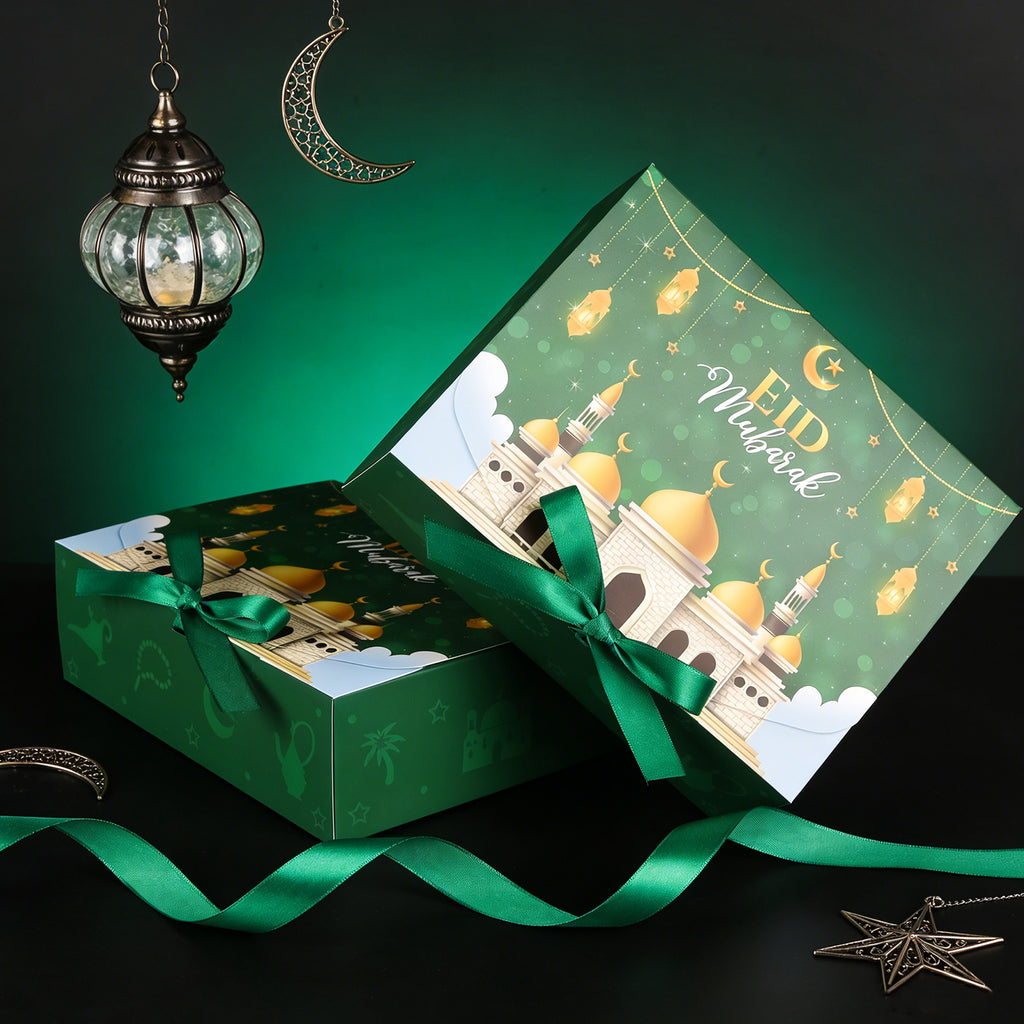 Ramadan Flip Gift Box 10 Pcs Green Castle