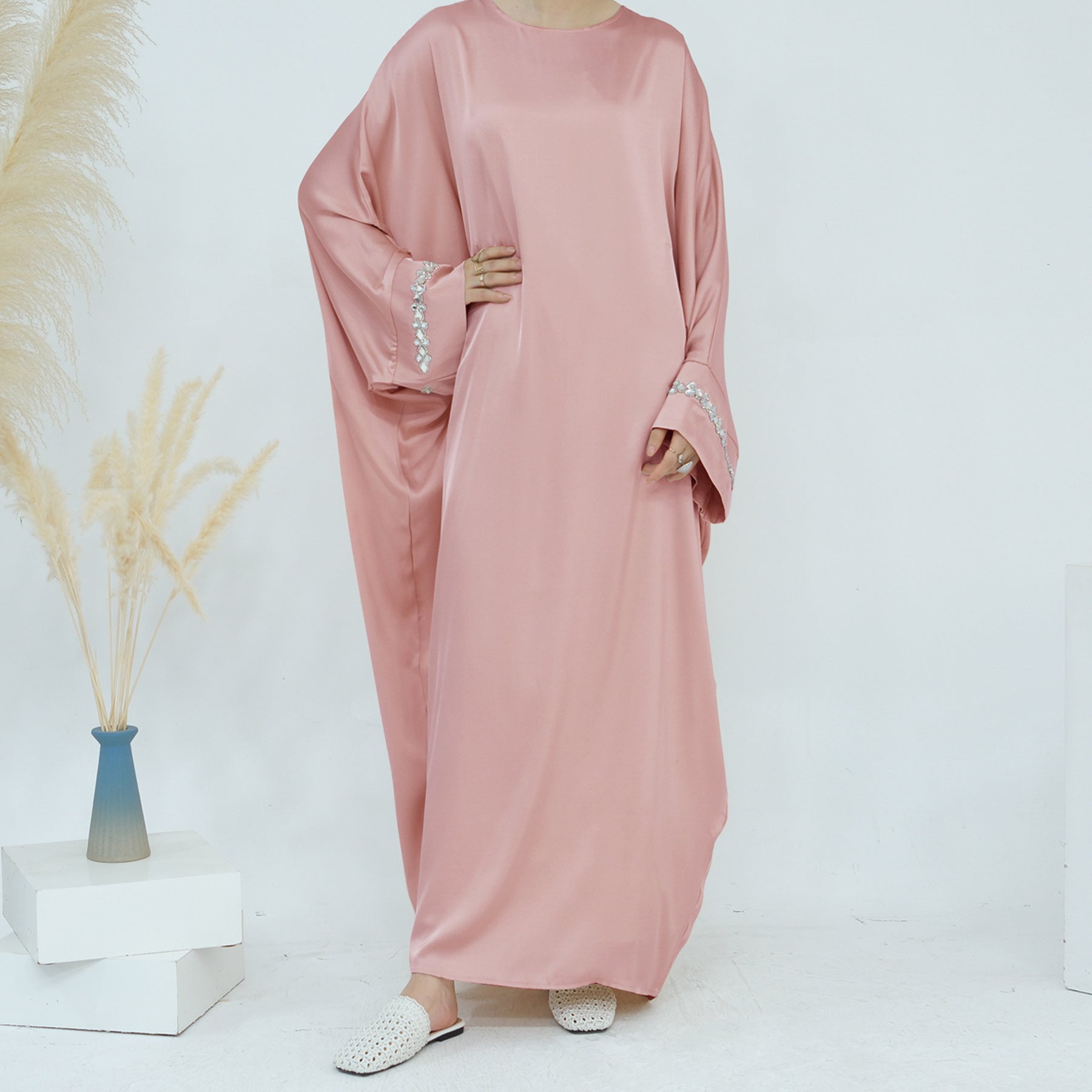 Rhinestone Satin Dress