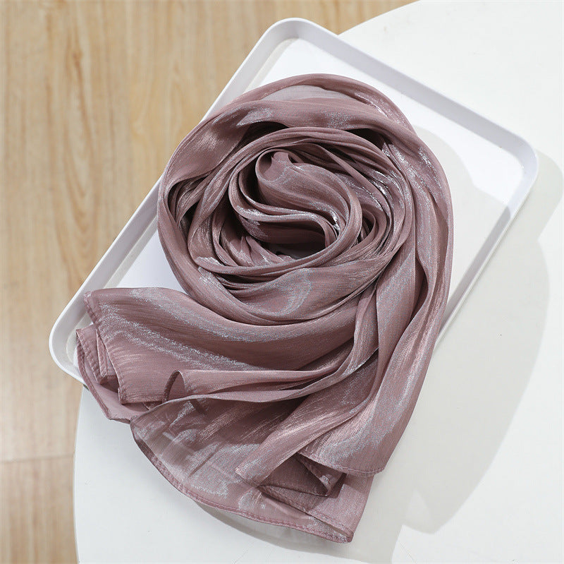 حجاب محبوك من القطن الصلب المطوي