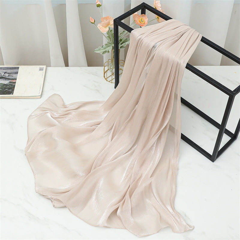 حجاب محبوك من القطن الصلب المطوي